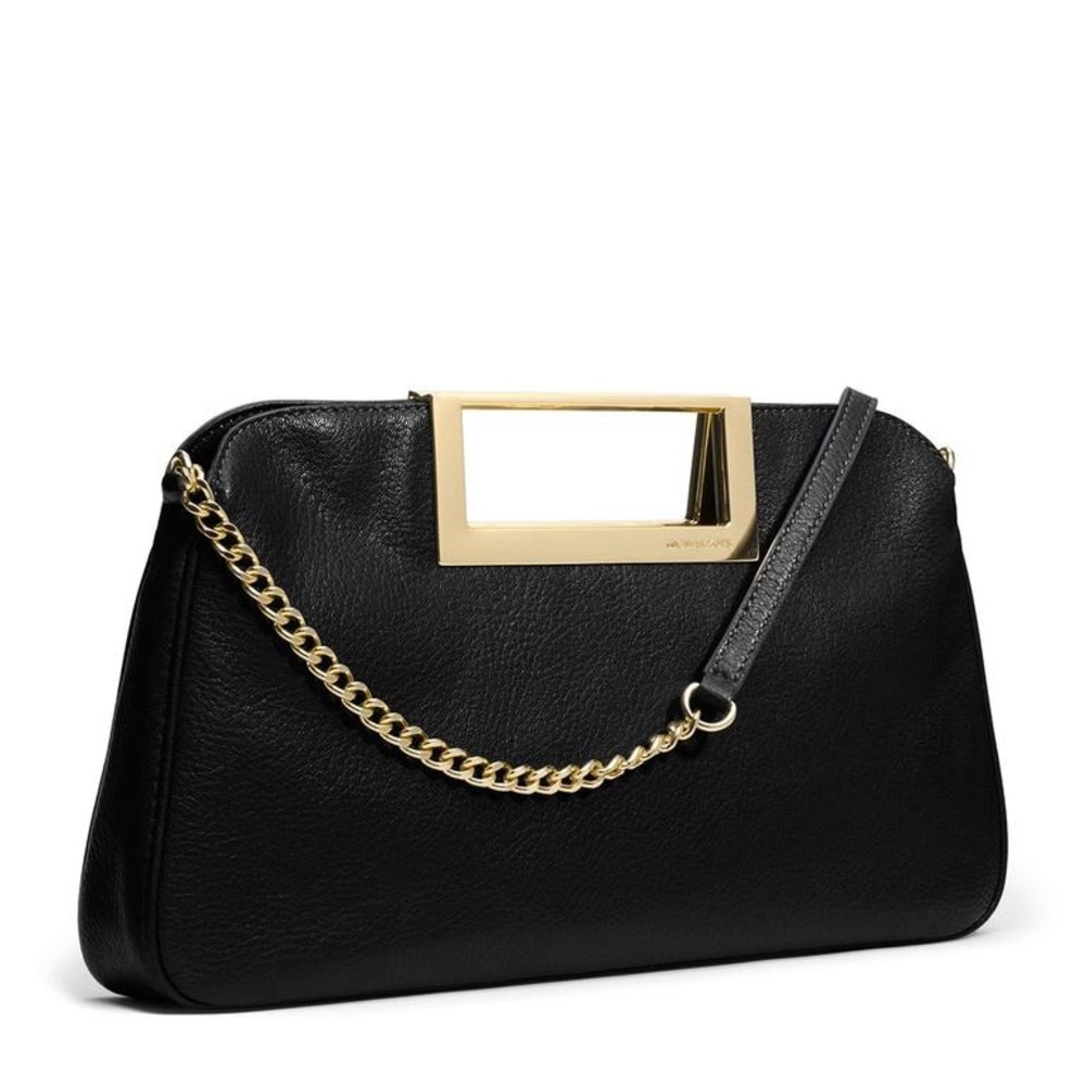 Michael Kors Berkley black leather clutch